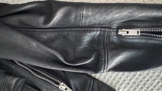 Chaqueta Piel Biker Zara Negra