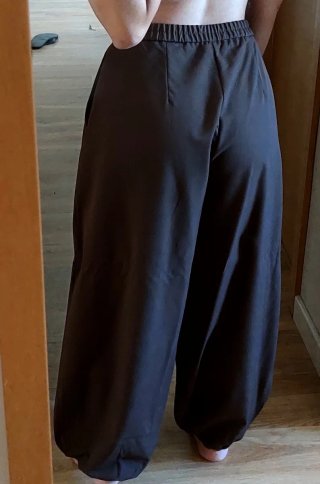 Pantalones anchos marrones
