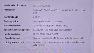 Ordenador Nvidia GT 710 y SSD
