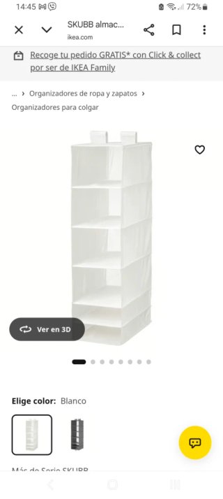 Organizador de armario SKUBB IKEA