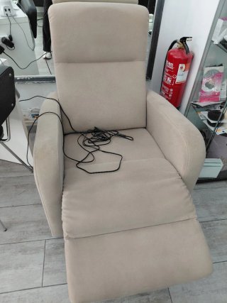 Sillón relax tela beige