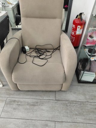 Sillón relax tela beige