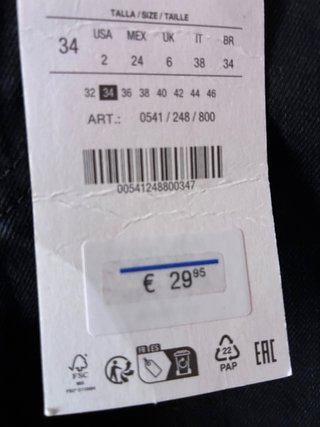 Jeans Zara neri vita alta