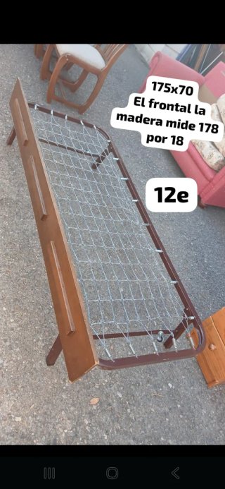 Somier 175x70 madera y metal