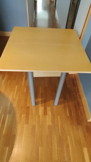 Mesa de cocina plegable 90x45/90x90