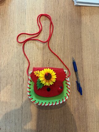 Bolso niña girasol y mariquita