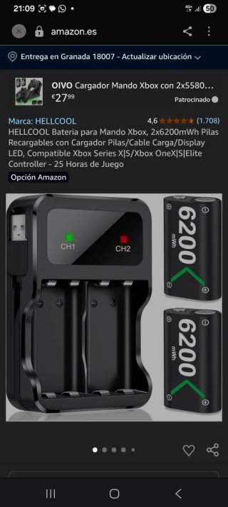Cargador de Baterías 6200 mAh