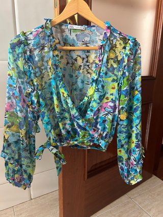 Blusa Zara Estampada Floral