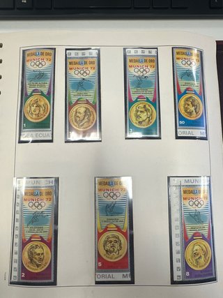 Sellos Medallas de Oro Munich 72 Guinea Ecuatorial