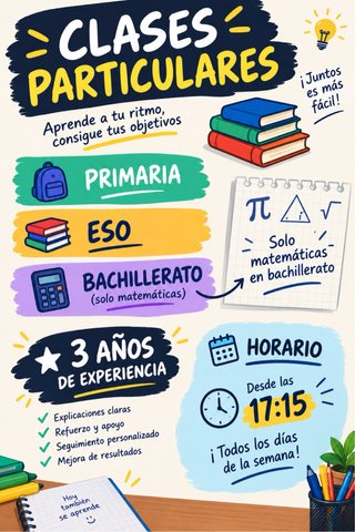 Clases particulares: primaria, ESO y bachillerato