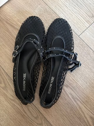 Bailarinas Brownie Malla Negra Talla 38