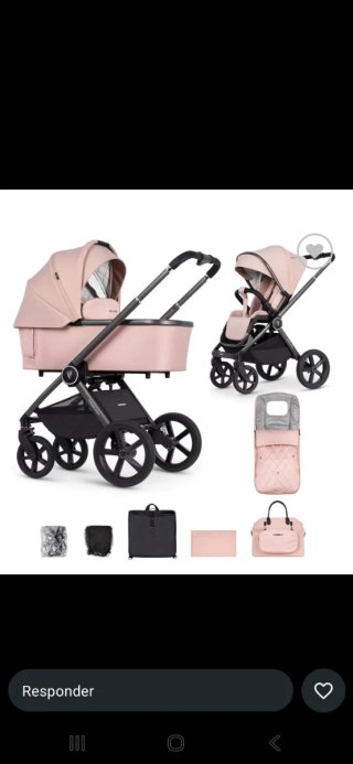 Carro de bebé rosa