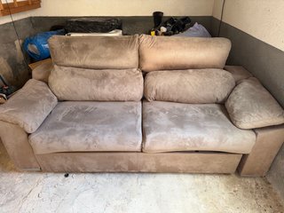 Sofá cama moderno beige tela