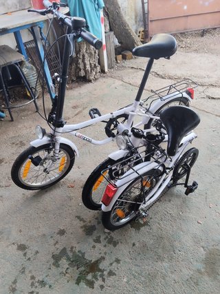 2 Bicicletas Plegables Blancas