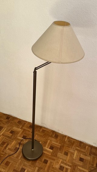 Lámpara de pie retro bronce de los años 60