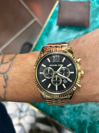 Orologio Michael Kors Uomo Nuovo Oro Nero
