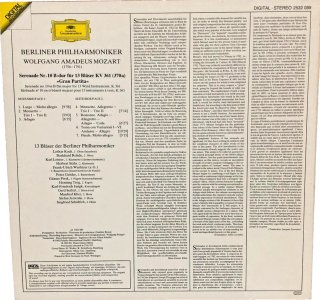 Mozart Serenade K.361 LP Berliner Philharmoniker