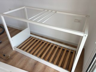 Estructura de cama infantil blanca 170x80