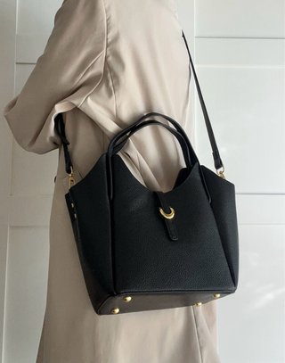 Borsa a mano/spalla tracolla vera pelle nera