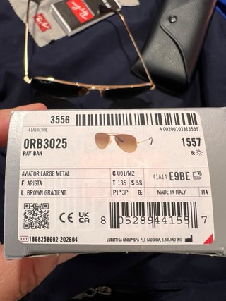 Ray-Ban Aviator Large Metal Polarizadas Originales