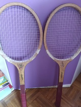 Raquetas de tenis vintage de madera