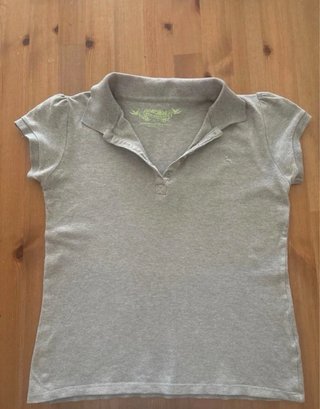 Polo gris mujer