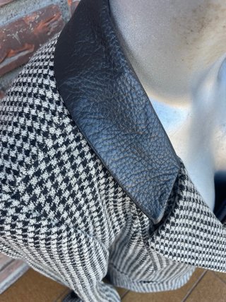 Blazer Armani Collezioni Lana Cuello Piel Talla 46