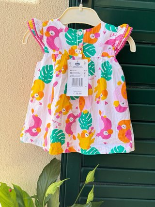 Vestido Chicco Verão Novo Tamanho 9m