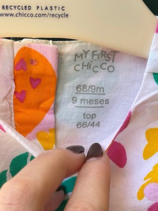 Vestido Chicco Verão Novo Tamanho 9m