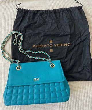 Bolso Roberto Verino Azul Turquesa