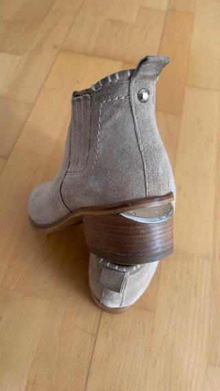 Botines beige/grises de ante