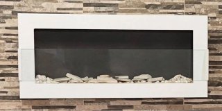 Chimenea de pared moderna