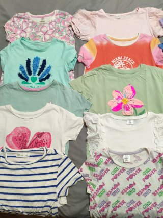 Lote 14 camisetas verano niña T6/7