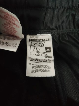 Pantalón Adidas Negro con Rayas Blancas