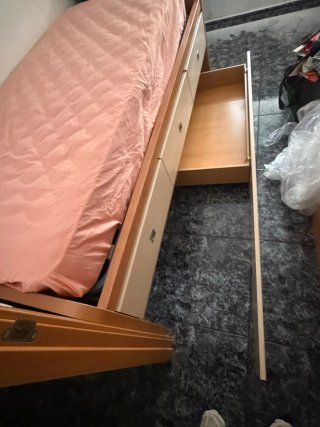 Cama nido con cajones de madera