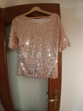Top fiesta dorado rosa. *solo venta en persona.