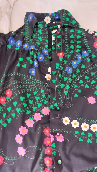Camicia vintage donna sartoriale floreale