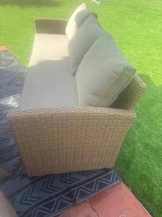 Sofá ratán exterior beige