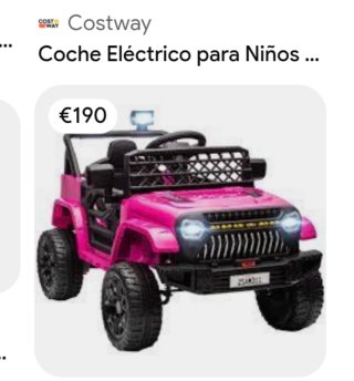 Dos Coches Eléctrico Infantil Rosa