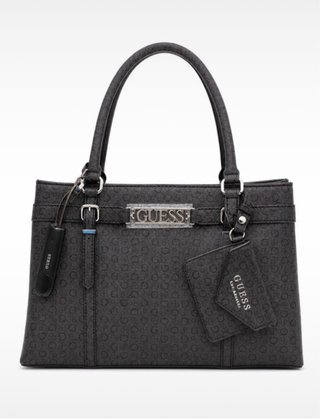 Bolso Guess Negro de hombro con Logo metalico