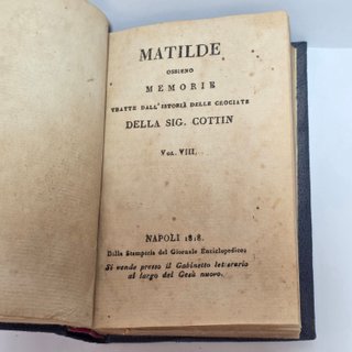 Matilde Memorie Istoria Crociate Cottin 1818