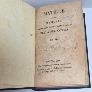 Matilde Memorie Istoria Crociate Cottin 1818