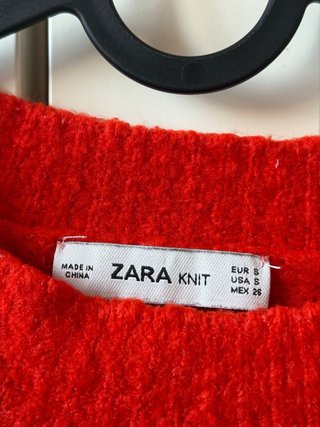 Jersey Zara Talla S Naranja Rojo