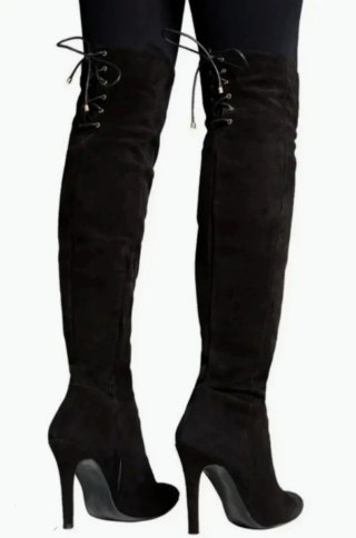 Botas Mosqueteras Ante Negro Made in Spain