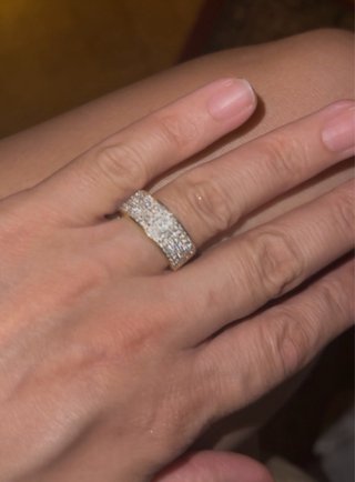Sortija Oro Blanco 18Kts y 100 Diamantes 1CT