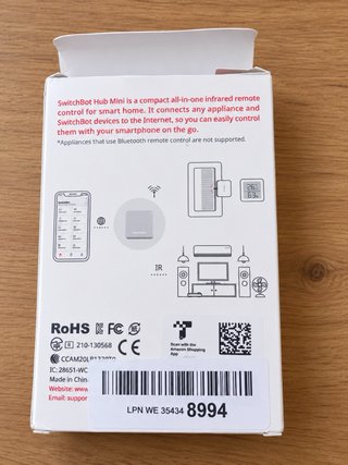 SwitchBot Hub Mini Nuevo-Centro Domótico Intelige