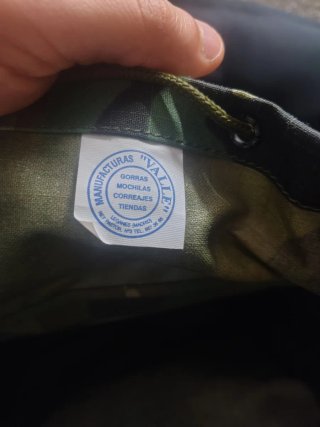 Mochila militar combate camuflaje vintage