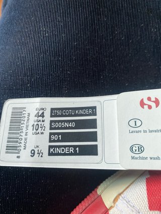 Superga Uomo 44 Rosse e Bianche collezione kinder