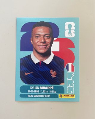 Cromo Panini Kylian Mbappé Francia 2026