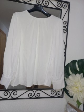 Blusa blanca manga larga